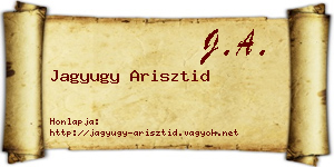 Jagyugy Arisztid névjegykártya